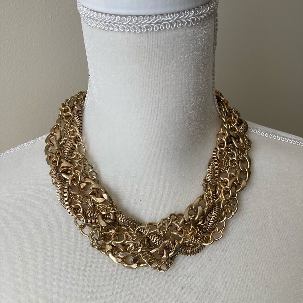 Charming Charlie’s Statement Necklace Gold Chains